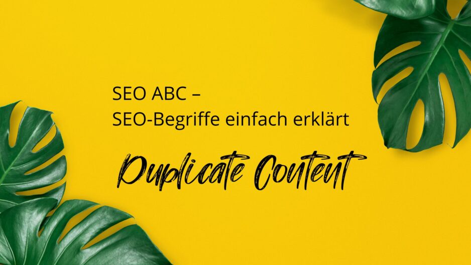 Duplicate Content vermeiden